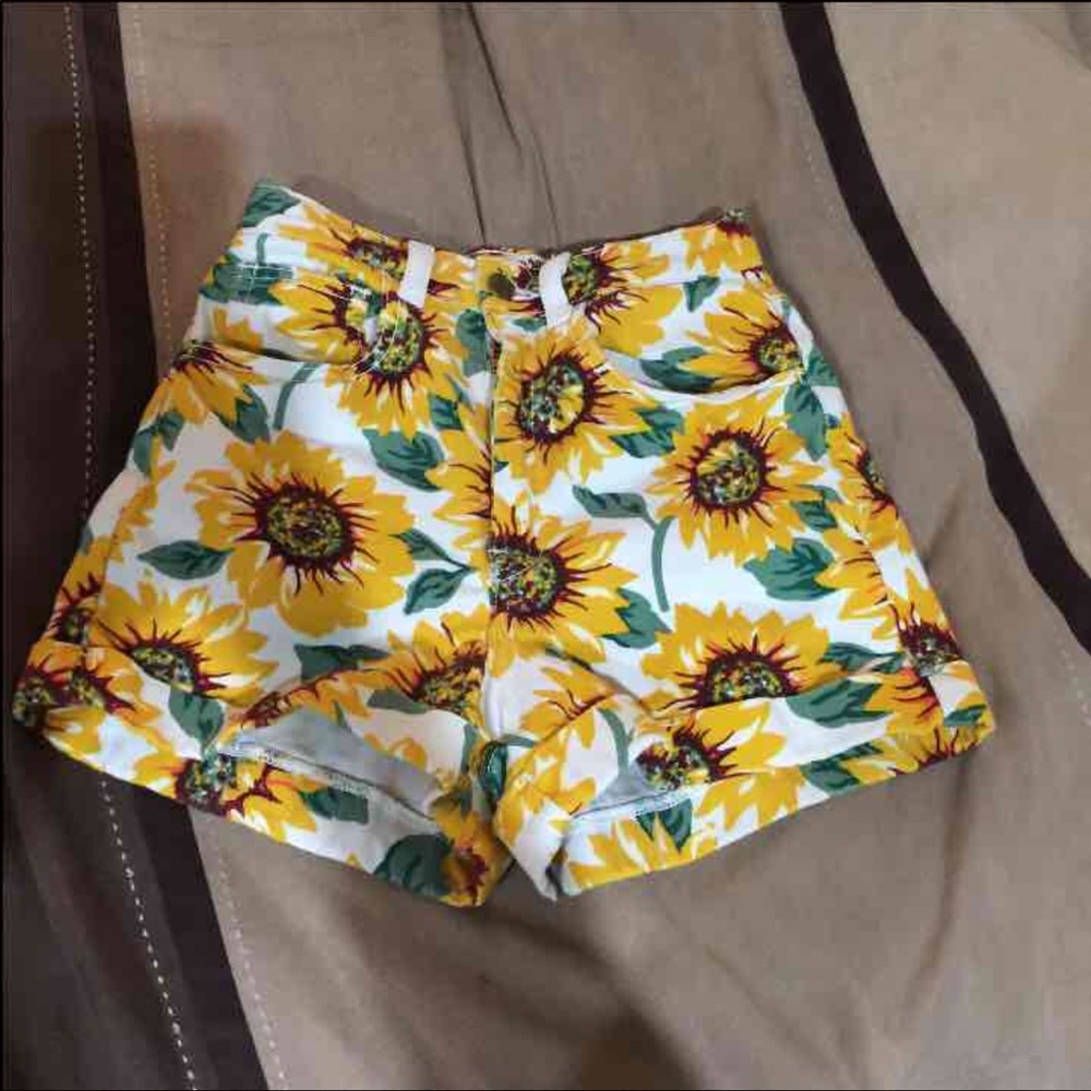 American Apparel sunflower shorts