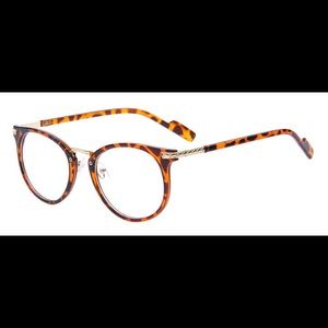 New clear glasses with brown leopard frame