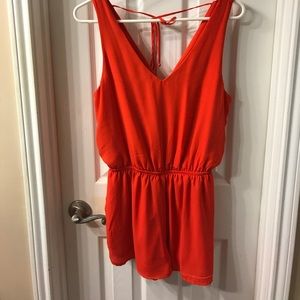 Vibrant orange romper
