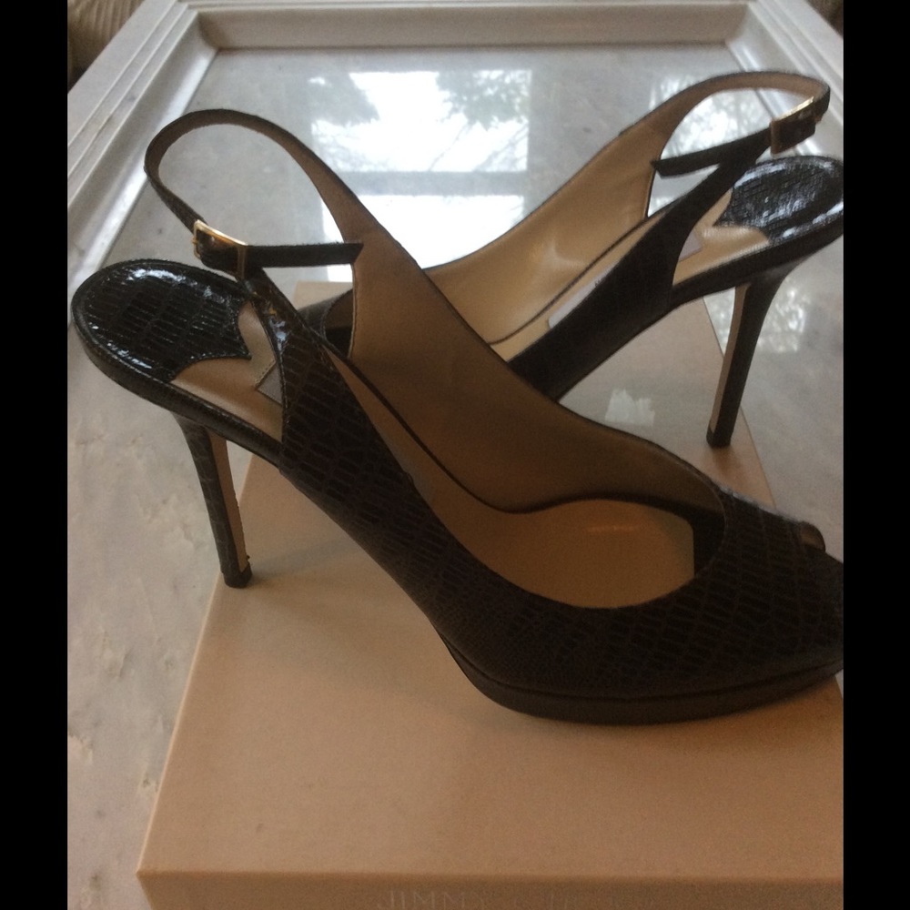 BNIB Jimmy Choo Croc Slingback 39