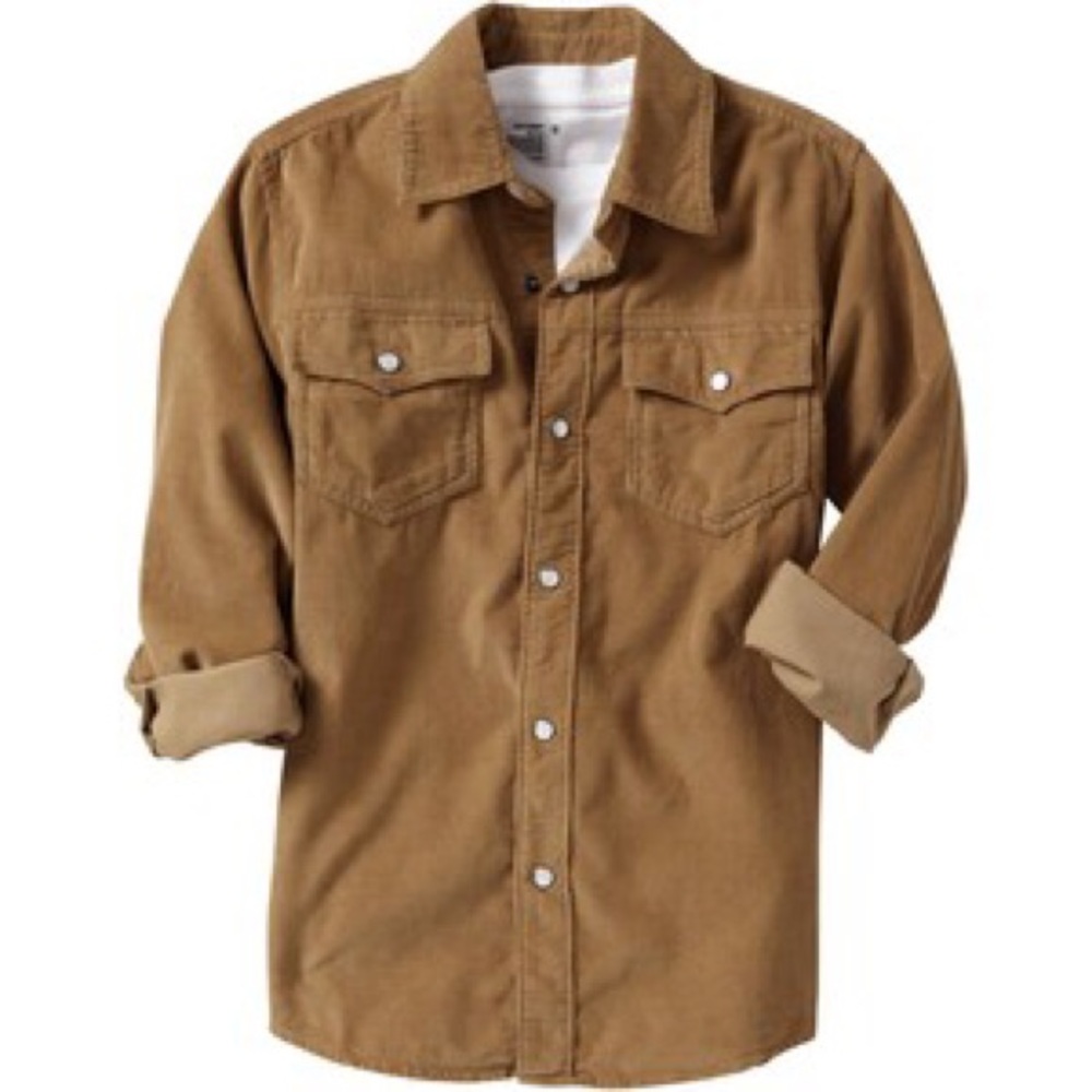 Old Navy Western Fig Corduroy Shirt • Medium