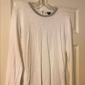 White JCrew long sleeved top