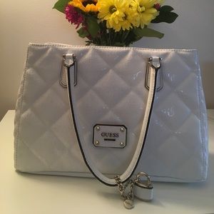 New white Guess purse