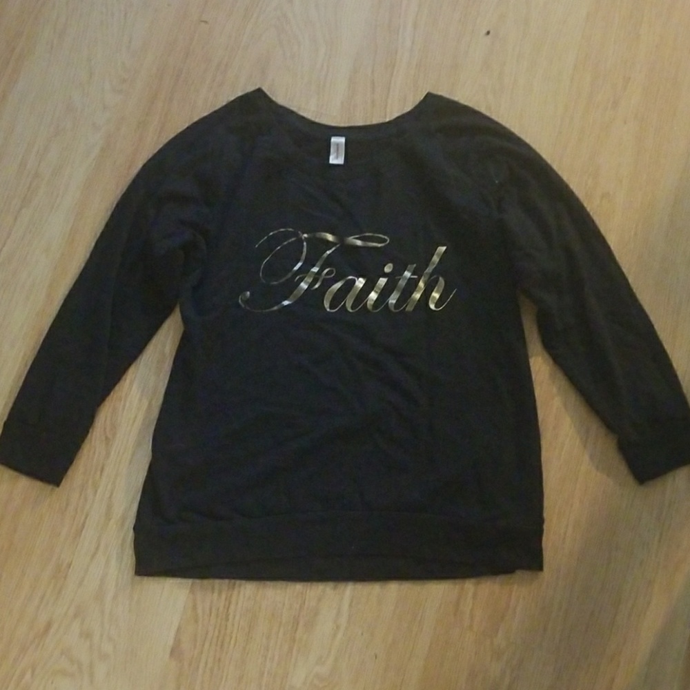 Black faith long sleeve