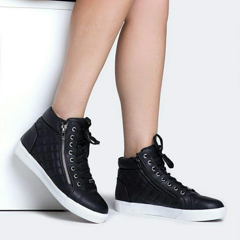 NWOB Steve Madden Grey Decaf Hightop Sneakers - Picture 8 of 8