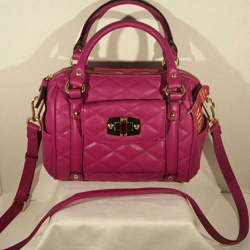 Merona Violet Mini Quilted  Satchel Handbag