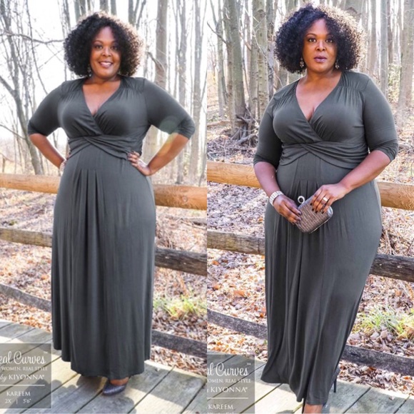 Kiyonna Womens Desert Rain Maxi Dress