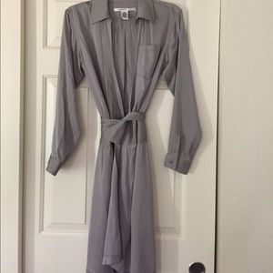 DVF Silver wrap dress