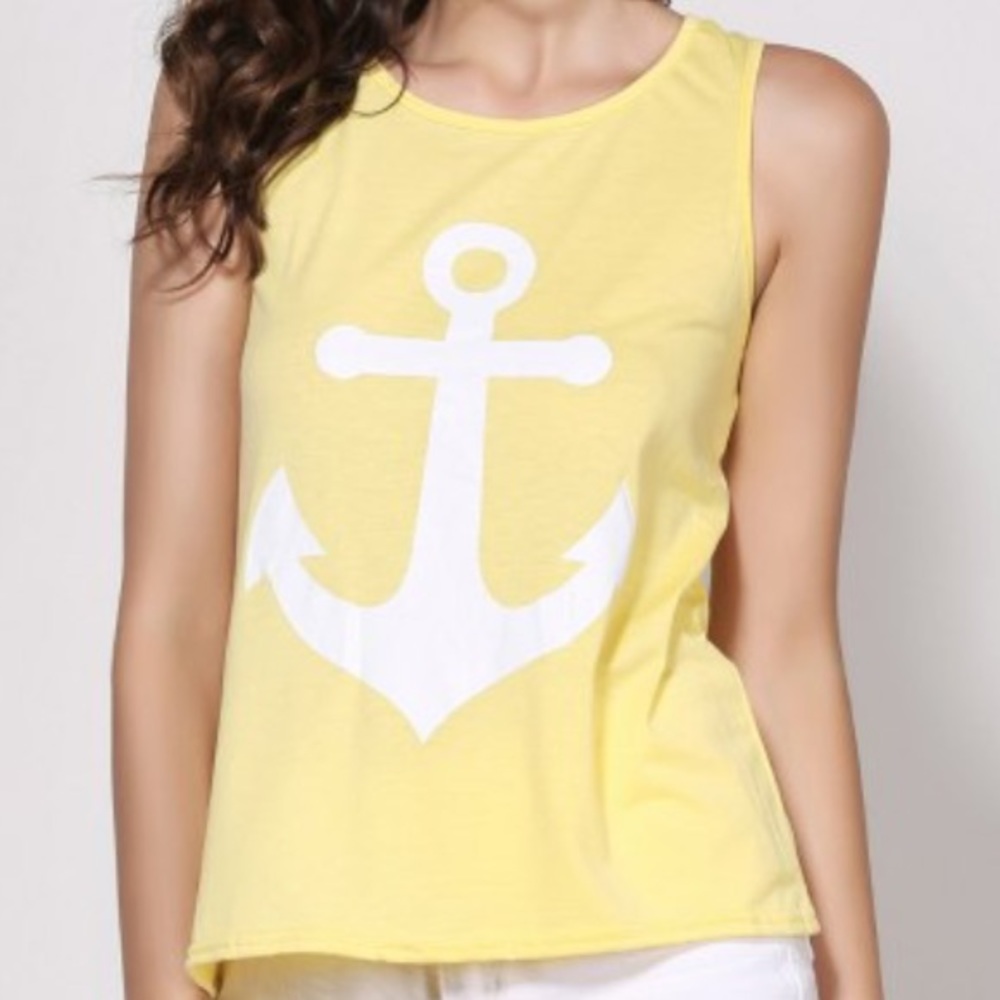 βοΈSALE!!βοΈ 1 LEFT! NWT Anchor Tank with Bow Detail - Picture 2 of 2