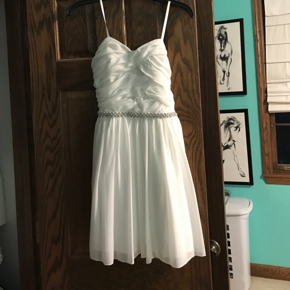 White graduation dress