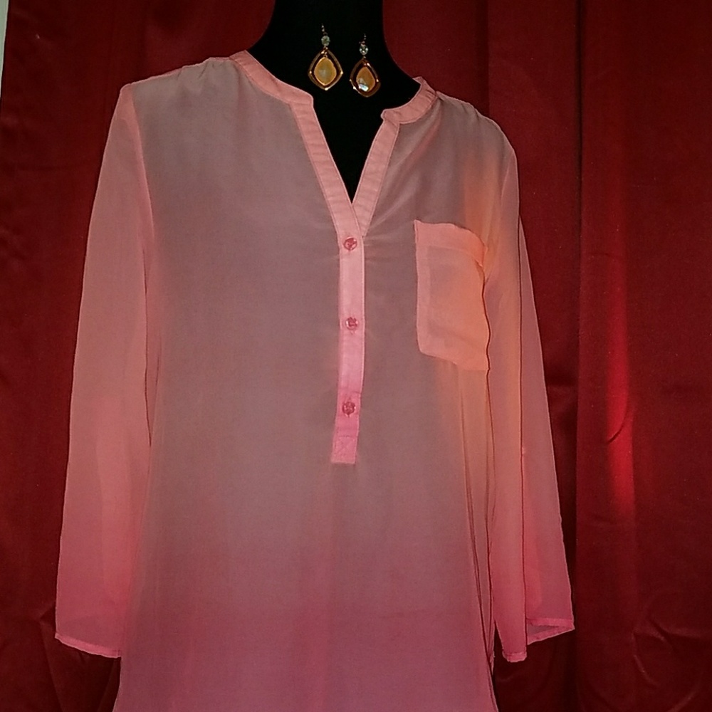 Beautiful Liz Claiborne Sheer Spring Top