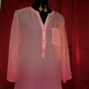 Beautiful Liz Claiborne Sheer Spring Top