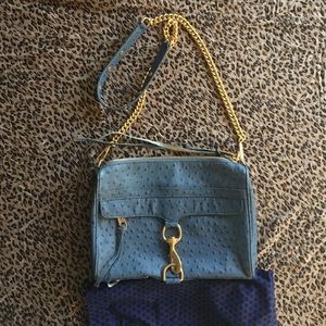 Rebecca Minkoff Blue Ostrich MAC Bag