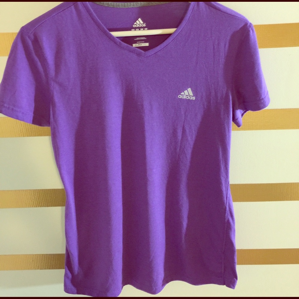 Purple Adidas Climalite Shirt