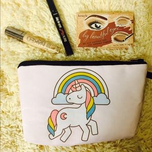 Unicorn & rainbow colorful cosmetic bag