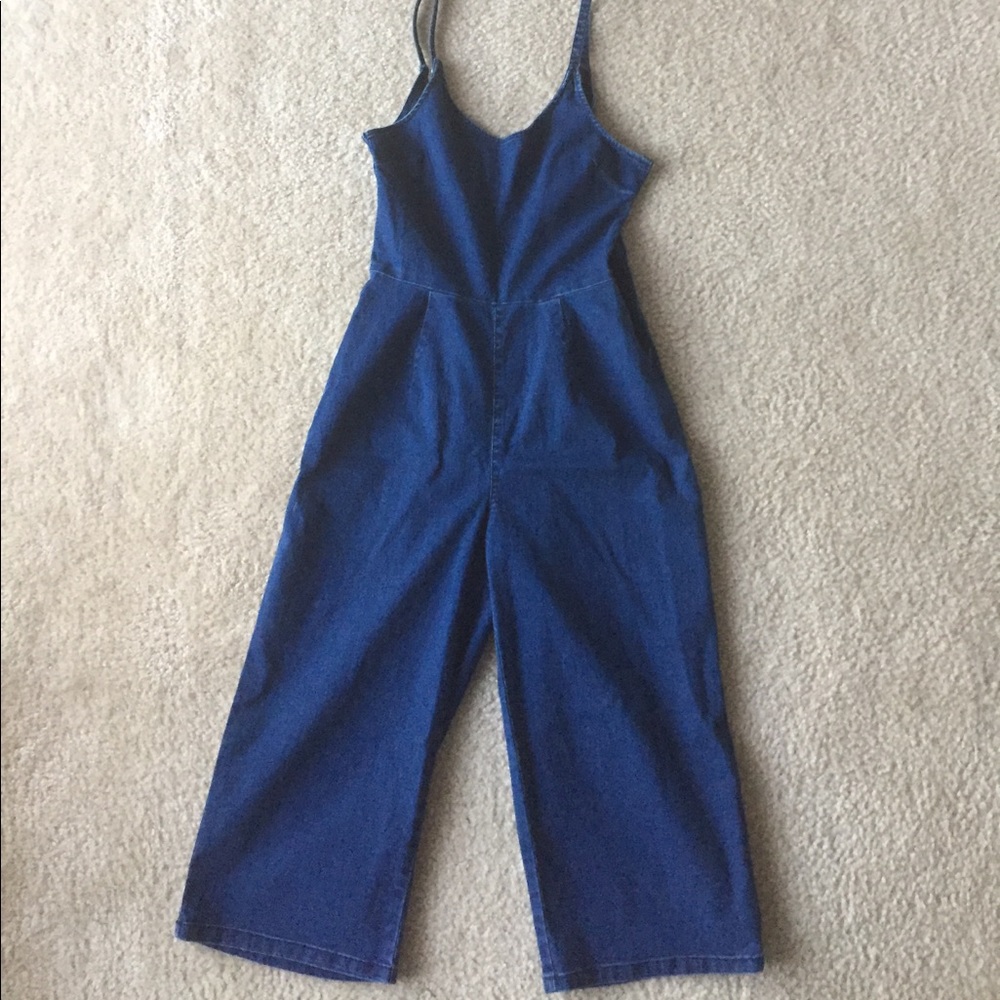 Old Navy Wide Leg Denim Jumpsuit