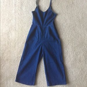 Old Navy Wide Leg Denim Jumpsuit