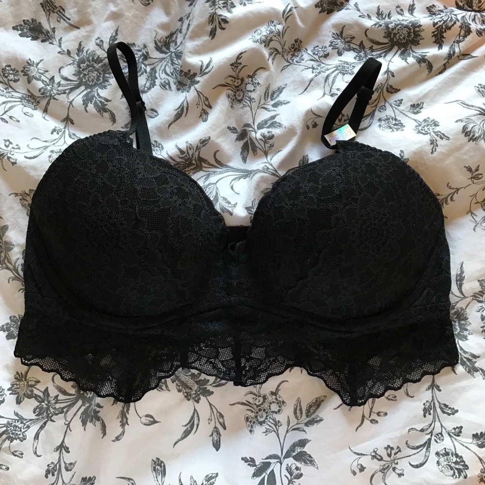 Black push up bralette