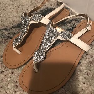 BCBG sandals worn 2x