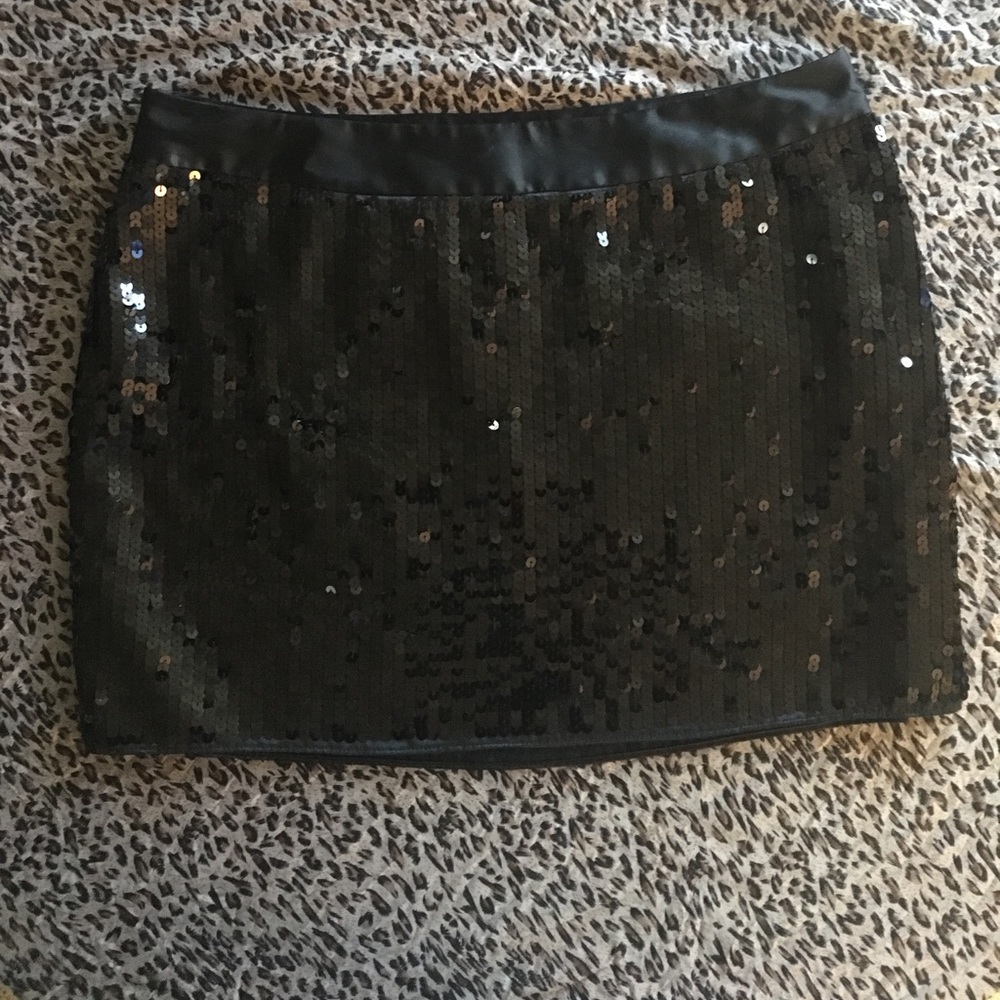 Express Sequin Mini Skirt w/ Satin Lining