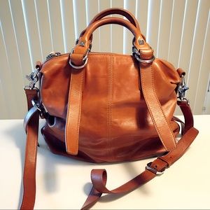 La pagayo Leather Satchel (Brown)