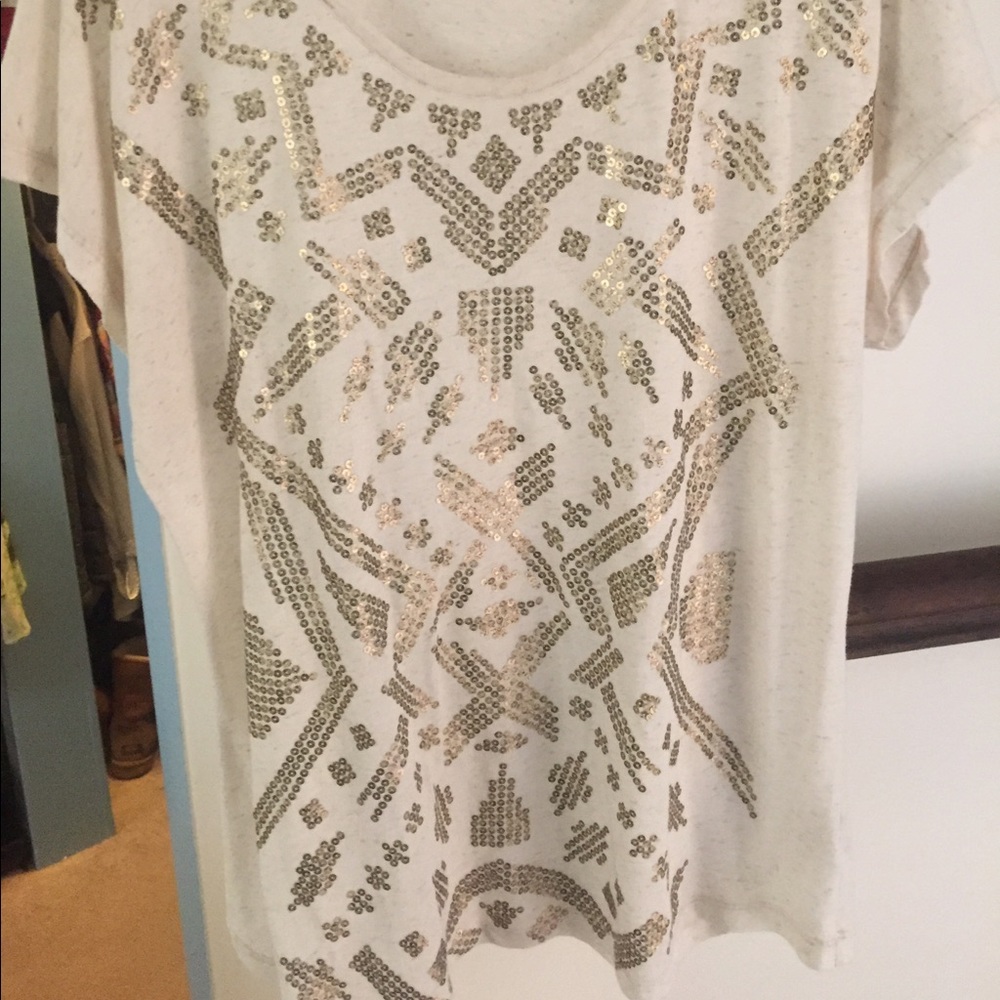 Blingy gold sequin top