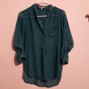 Juniors Small Green transparent blouse