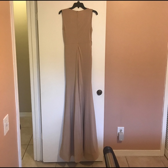 Tan/neutral color evening dress - Picture 5 of 5