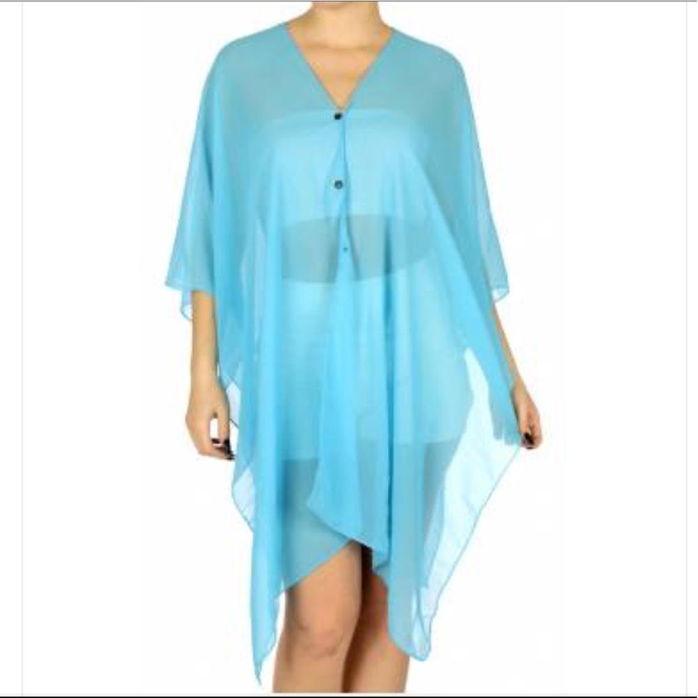 Sheer Multiway Beach Poncho Coverup