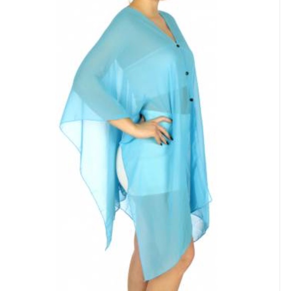 Sheer Multiway Beach Poncho Coverup - Picture 2 of 5