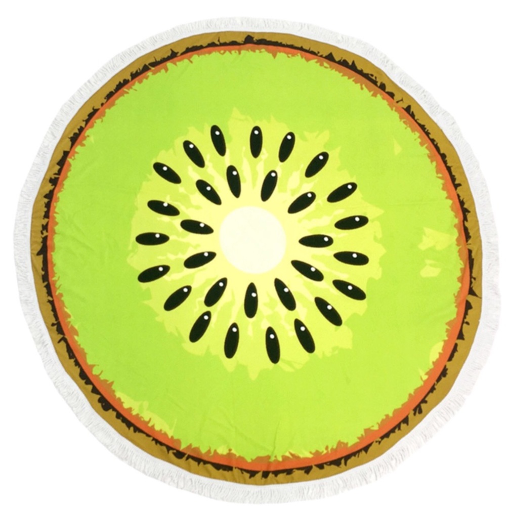 Round Beach Towel ( Cotton ) Kiwi Print