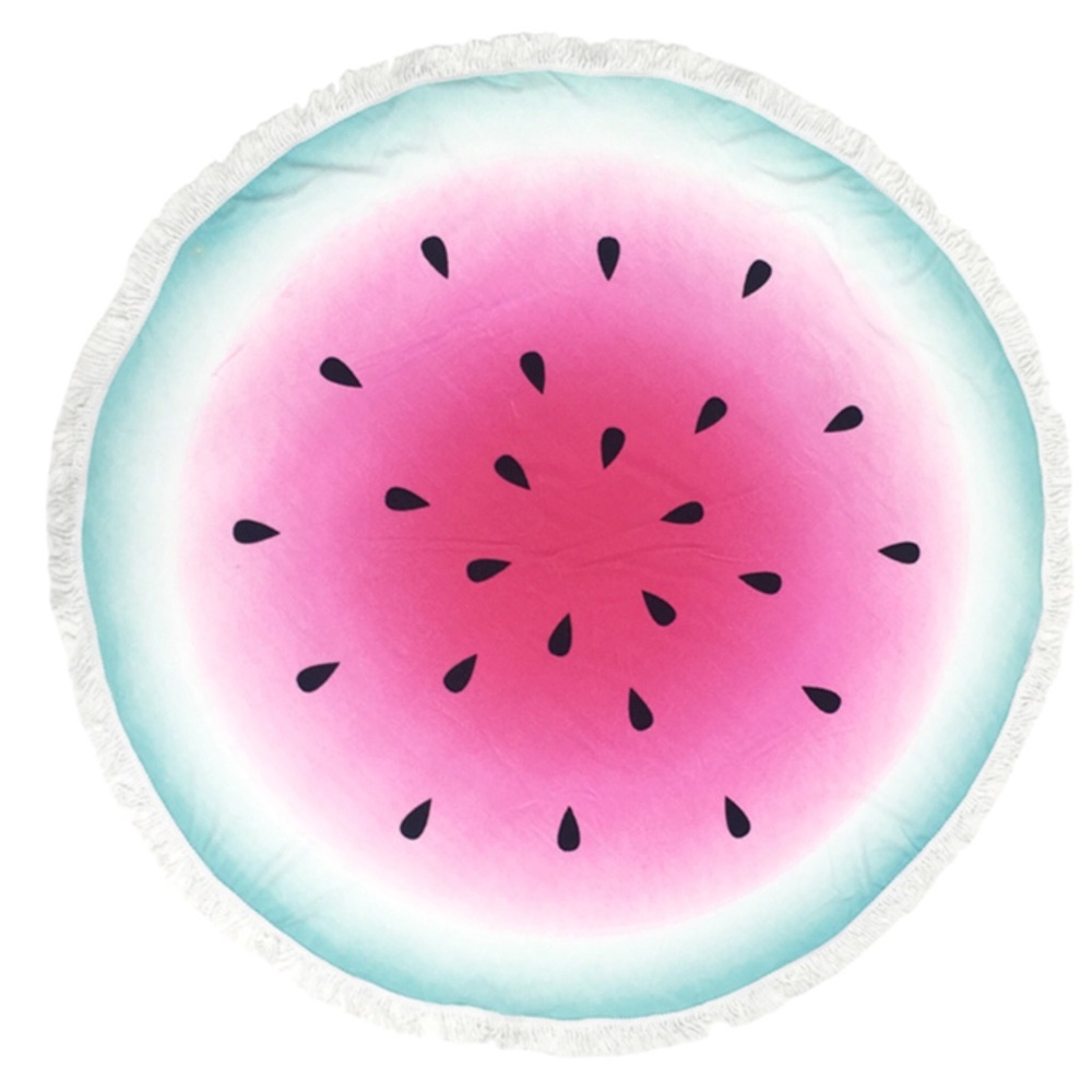 Round Beach Towel ( Cotton ) Watermelon Print