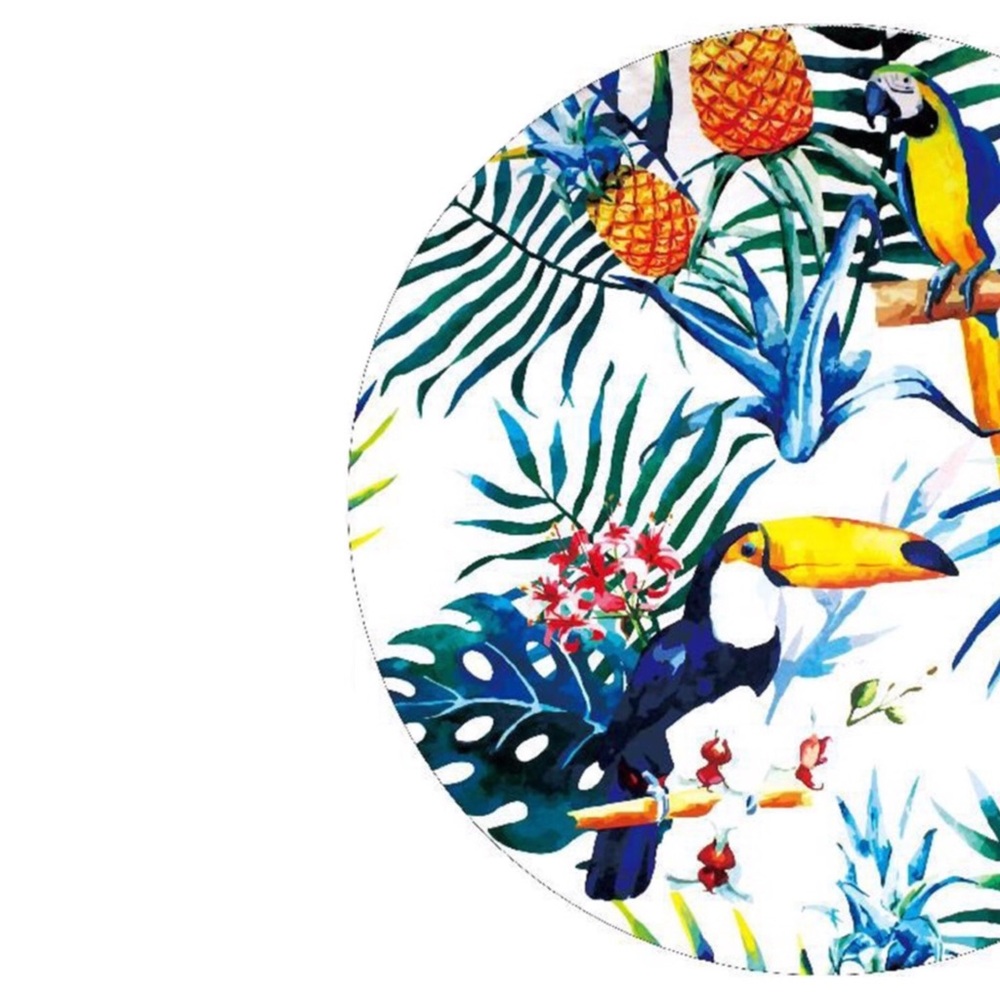 Round Beach Towel ( Cotton ) Tropical Print