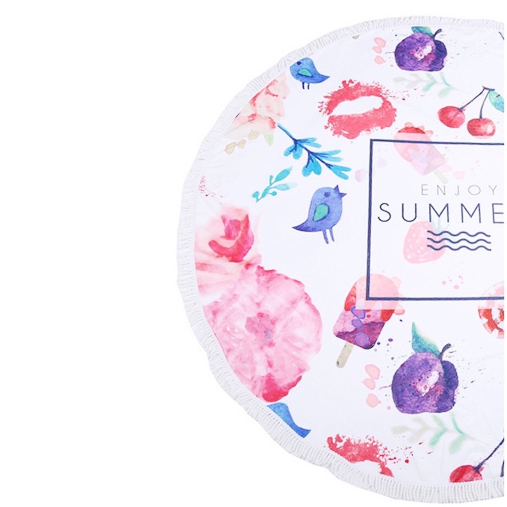 Round Beach Towel ( Cotton ) Fruit Print