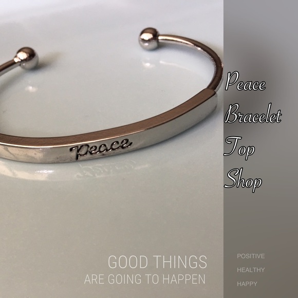 Top Shop Jewelry - "Peace" Silver Bracelet