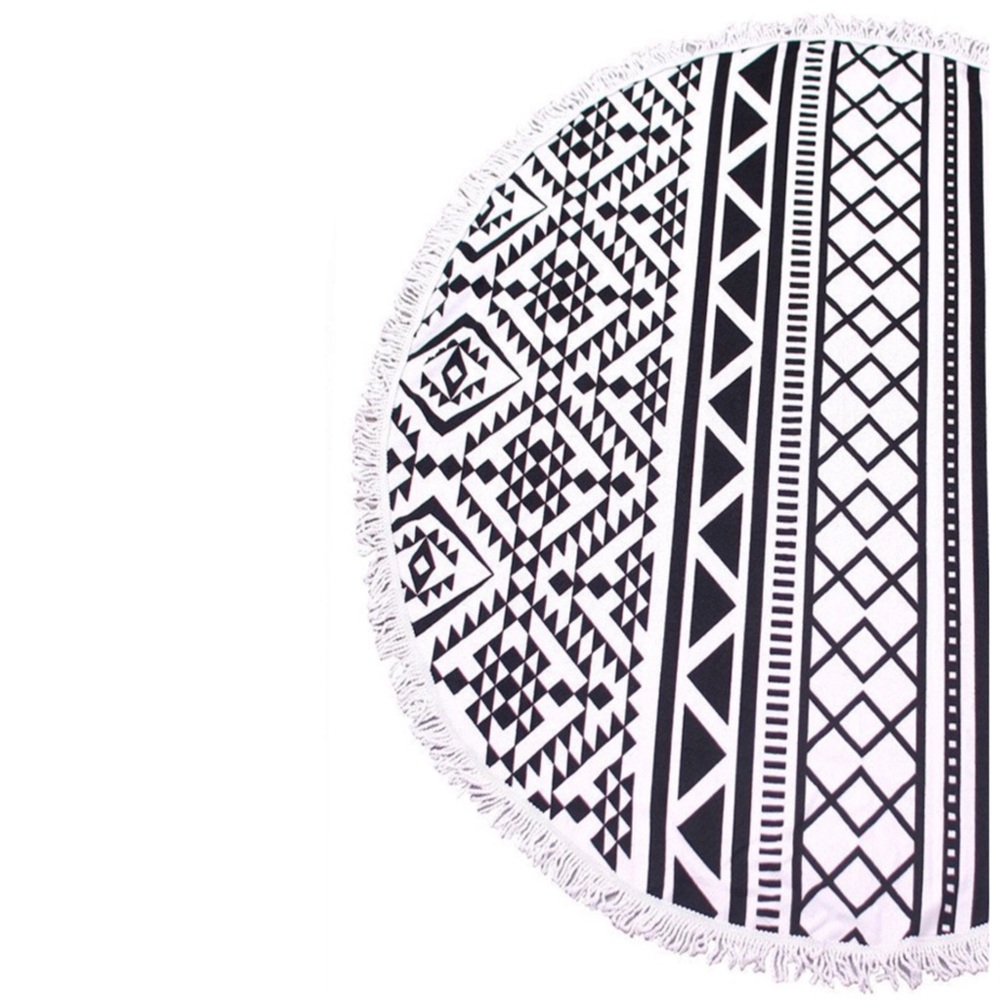 Round Beach Towel ( Cotton ) Geometric Print