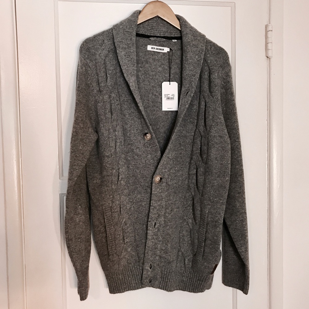Ben Sherman gray cardigan NWT
