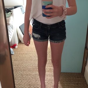 Abercrombie and Fitch distressed jean shorts
