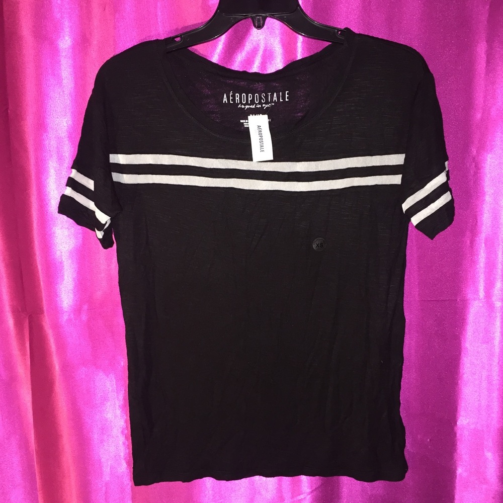 Black & White Stripped Relaxed Varsity Shirt