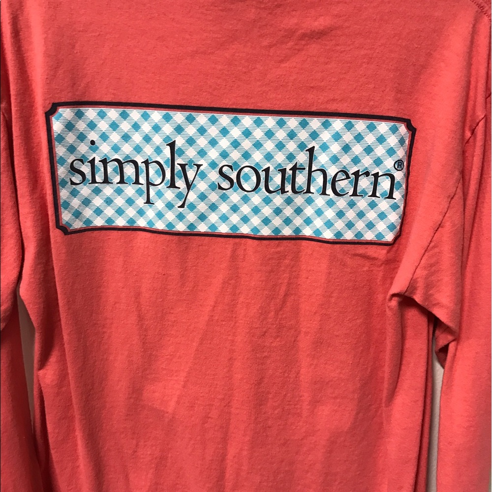 Coral Simply Southern long sleeve tee