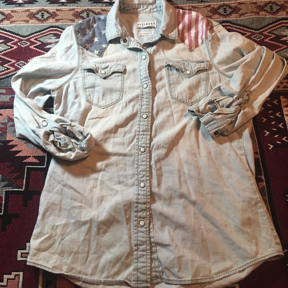 Bullhead denim chambray shirt