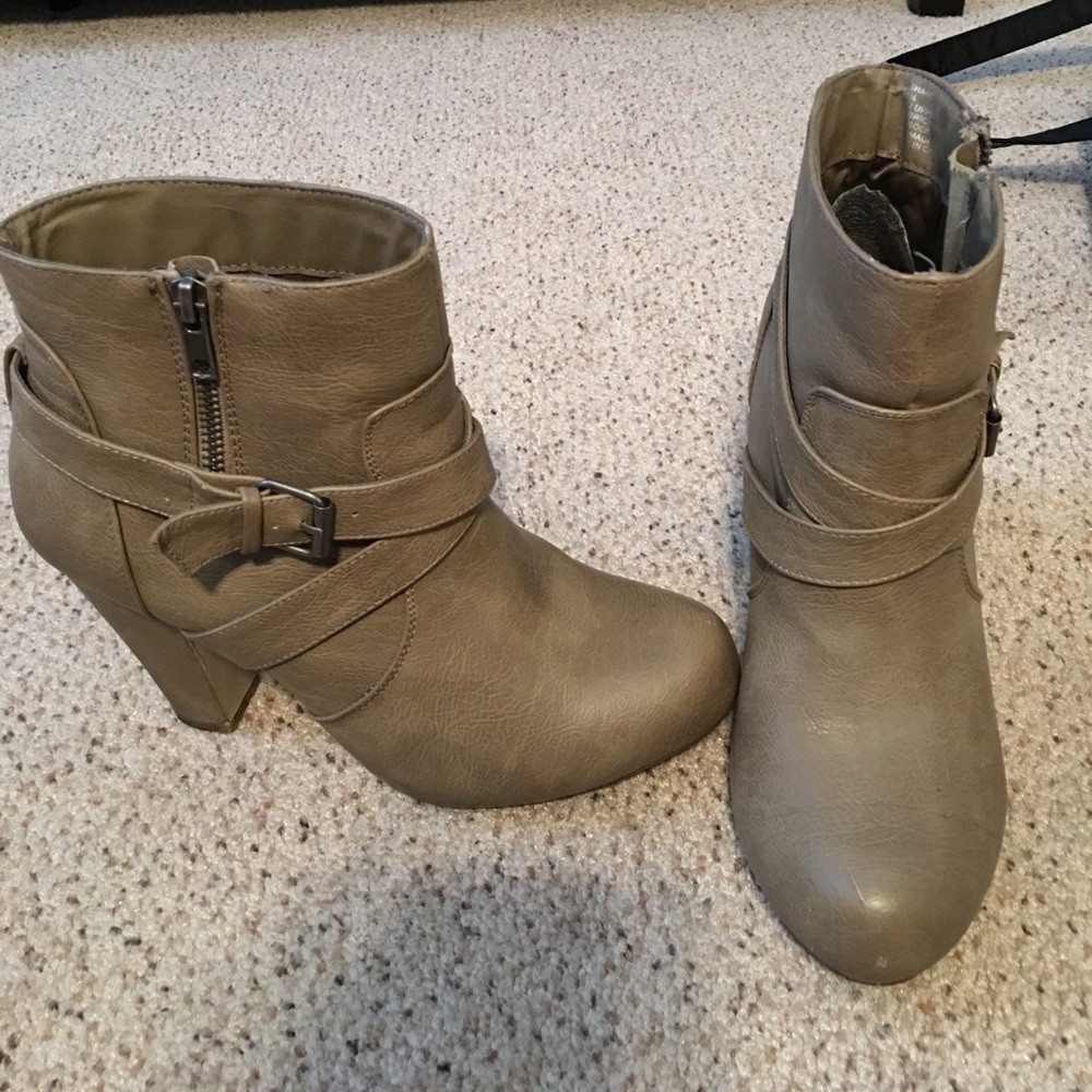 Taupe booties