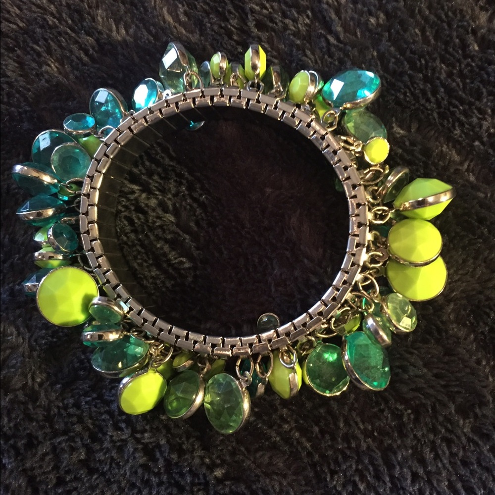 Multi-green Bangle Bracelet