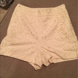 Express high waist lace shorts size 2