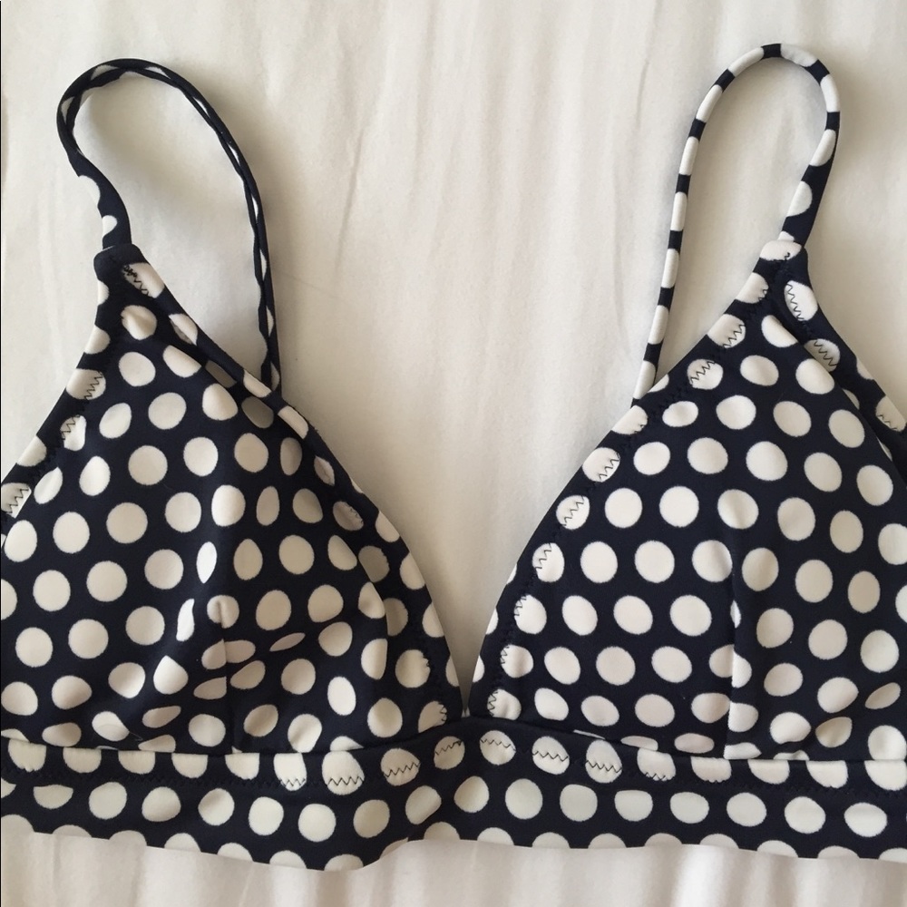 NWT J.Crew Polka Dot Bikini Top