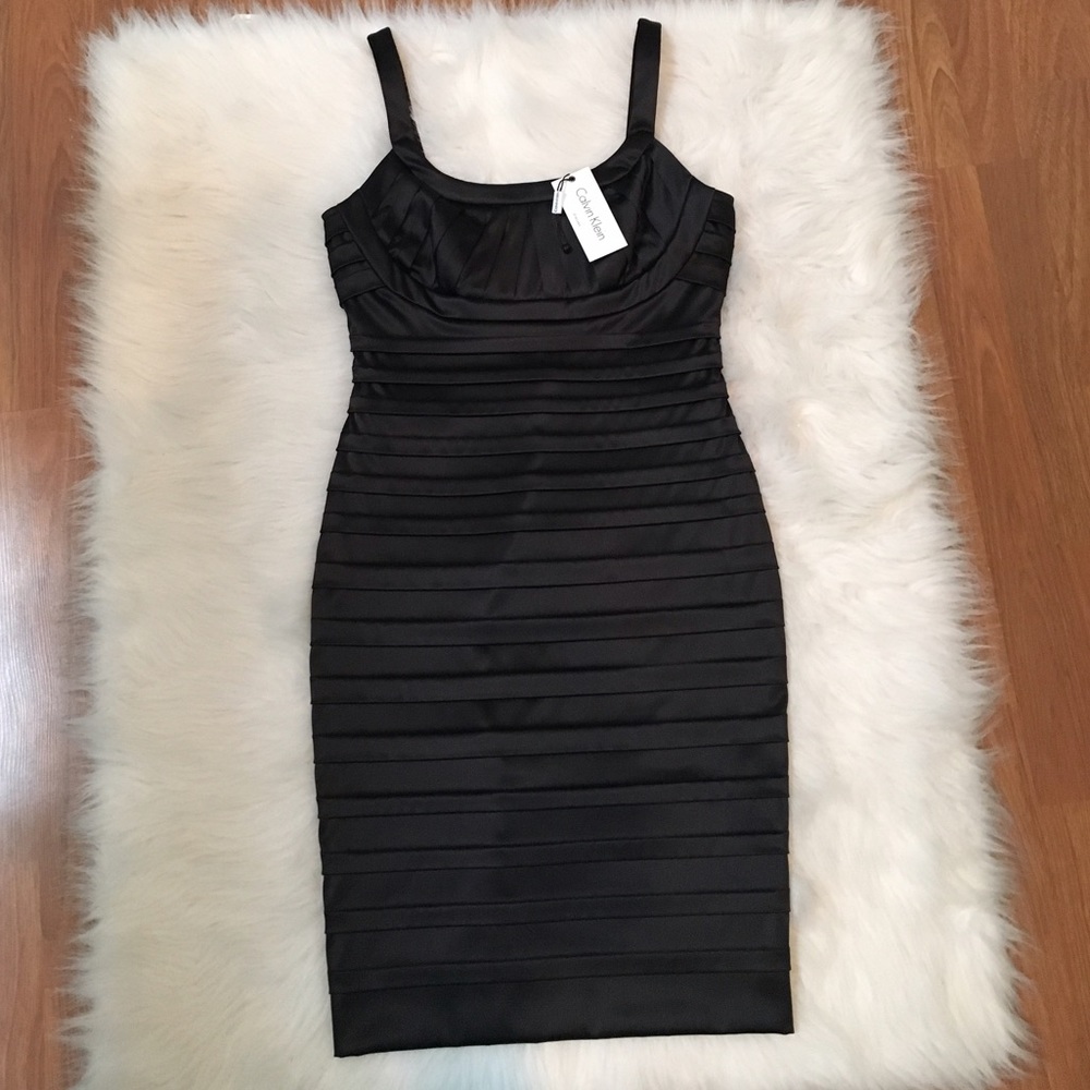 NWT Black Calvin Klein cocktail dress