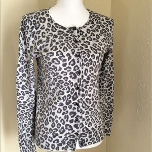 Grey Leopard Cardigan