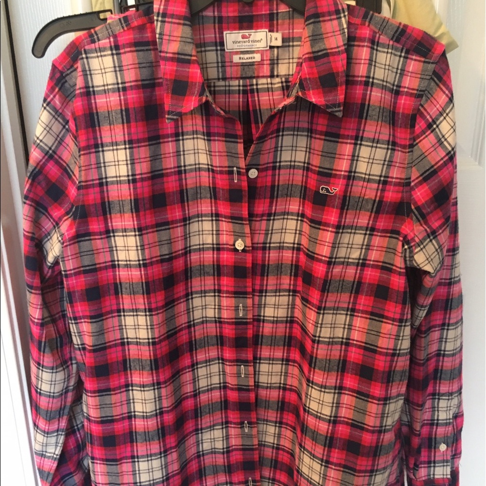 Vineyard vines plaid flannel shirt