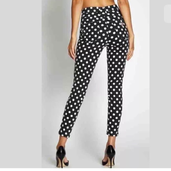 NWOT GUESS 1981 HIGH RISE POLKA DOT JEANS SZ 23 - Picture 6 of 8