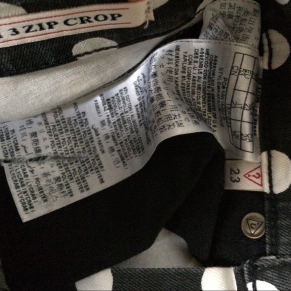 NWOT GUESS 1981 HIGH RISE POLKA DOT JEANS SZ 23 - Picture 7 of 8